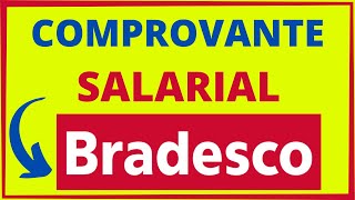 COMPROVANTE SALARIAL BRADESCO [upl. by Okram]