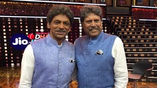 Sunil Grover mimicking kapil dev infront of kapil dev [upl. by Leivad]