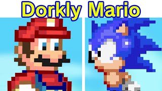 Friday Night Funkin VS Dorkly Mario amp VS Sonic  For Hire Song FNF ModHard [upl. by Aemat]