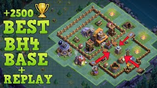 Builder Hall 4 Base 2023  BH4 Builder Base  Defense Replay  Base Layout  Clash of Clans [upl. by Atekihs]