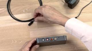 Oticon ConnectLine  How to connect TV Adaptor2 To TV toslink [upl. by Ile77]