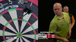 TWO NINE DARTERS FROM MICHAEL VAN GERWEN IN ONE MATCH [upl. by Hedwig]