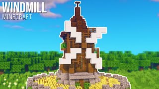 Minecraft  How to Build a Windmill  Small Windmill Tutorial [upl. by Alpers]