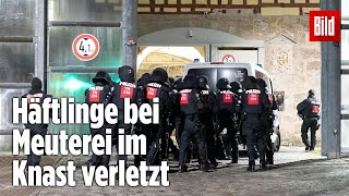 Gefängnismeuterei Polizei stürmt Knast in Thüringen  JVA Untermaßfeld [upl. by Nosemaj]