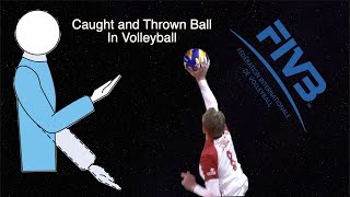 Volleyball CaughtCarried Ball  rules [upl. by Lithea]