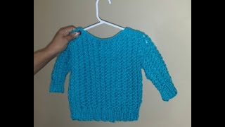 How to knit an easy baby sweater from 8 to 24 months With Ruby Stedman [upl. by Henley]