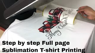 Sublimation Printing Tshirt Full Page using Inkscape  Dye Sublimation  epson sublimation printer [upl. by Harrak956]