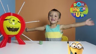 Chases Corner Boom Boom Balloon Popping Kids Game w Minions 13  DOH MUCH FUN [upl. by Nalor]