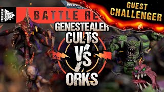 Orks vs Genestealer Cults  Warhammer 40000 Battle Report [upl. by Antoni]