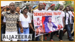 Liberia Thousands protest price hikes and corruption [upl. by Knitter]