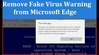 How to Remove Fake Virus Warning from Microsoft Edge [upl. by Neela]